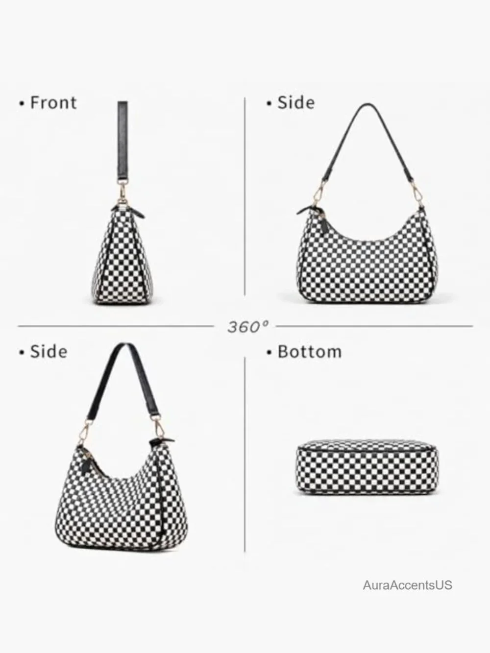 Woven Slouchy Hobo Crossbody Bag Crescent Tote Y2K Shoulder Purse